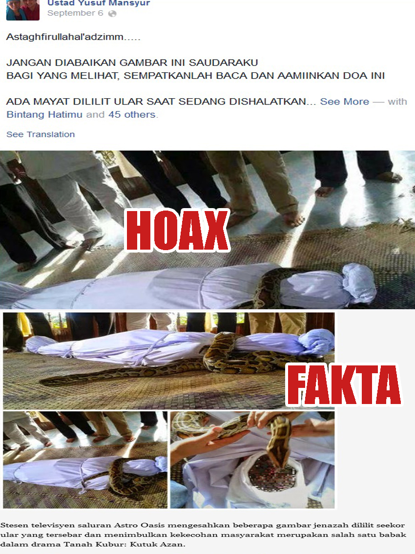 Salah satu bentuk Pola Komunikasi Propaganda Hoax, Misinformasi, dan Disinformasi