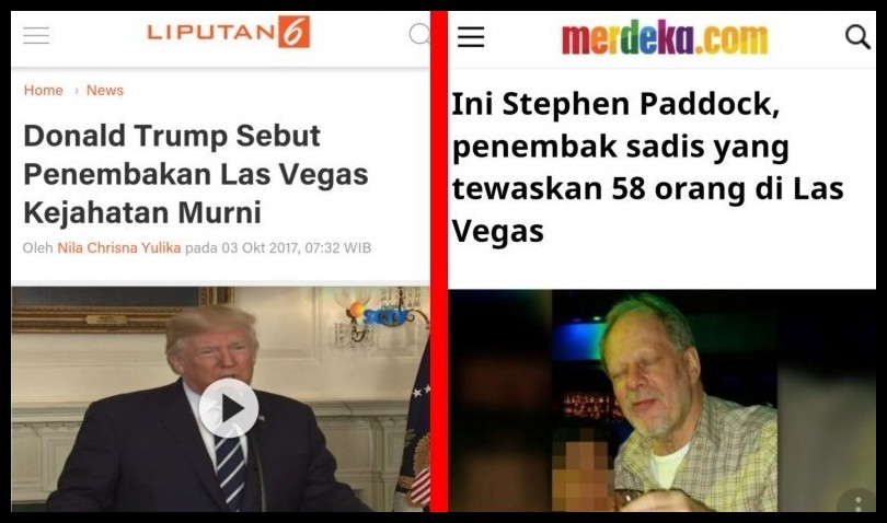 Stephen Paddock Bukan Teroris, Dia Cuma Pelaku Kejahatan, Teroris itu kalau ISLAM