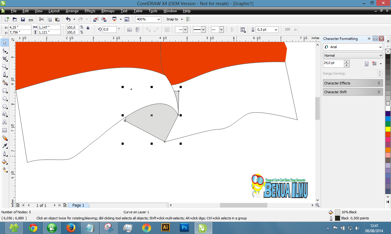 Buat Bendera Berkibar Dengan Corel Draw