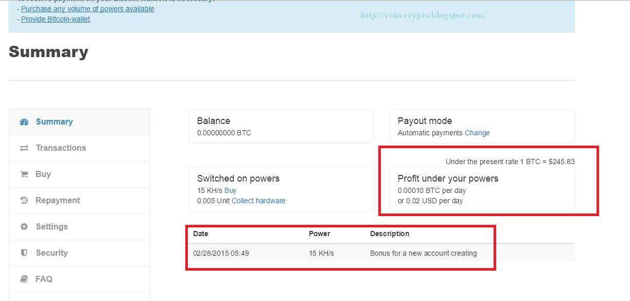 New Cloud Mining Hashocean