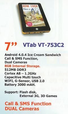VTab (Tablet Android dari A*Note dengan harga terjangkau)
