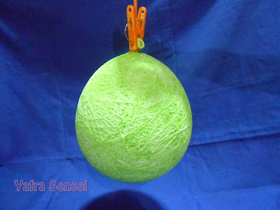 cara buat lampion dari benang jahit