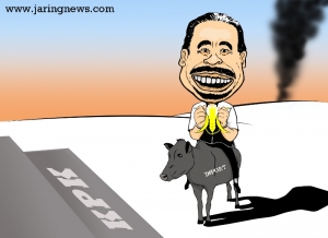 lihat-foto-lutfhi-hasan-naik-sapi-anak-anak-teriak-koruptor