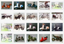 Aneka Miniatur Vespa, Sepeda Onthel, Pesawat, Becak, Delman, DLL