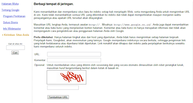Cara Blog atau Website Terindeks Search Engine 