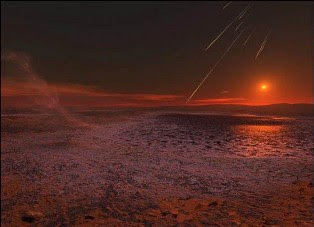 Foto Sunset dari Planet Mars