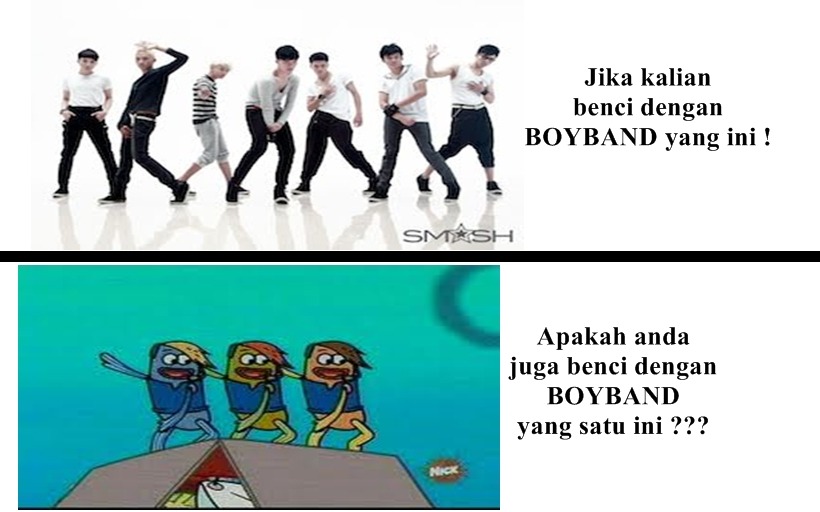 jika kalian benci dgn boyband yg satu ini, apakah kalian juga benci dgn boyband ini?