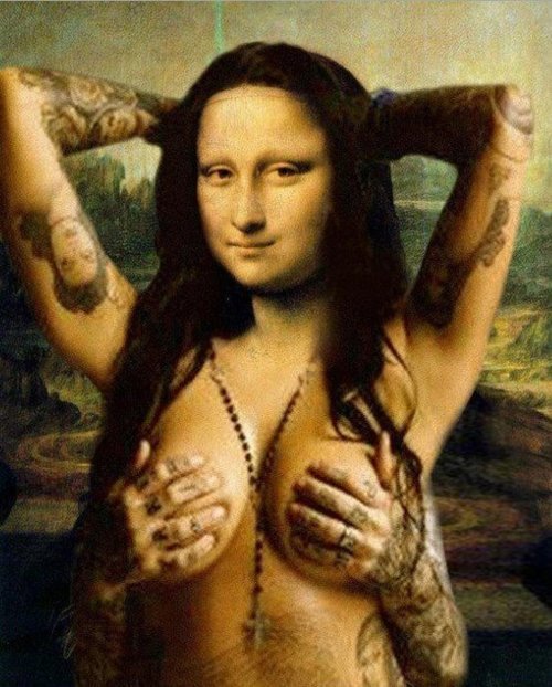 kumpulan lukisan monalisa yang udh didaur ulang