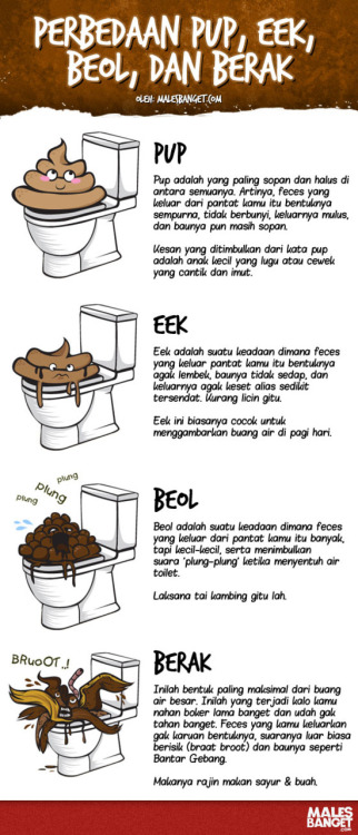 Inilah perbedaan antara pup, eek, beol dan berak