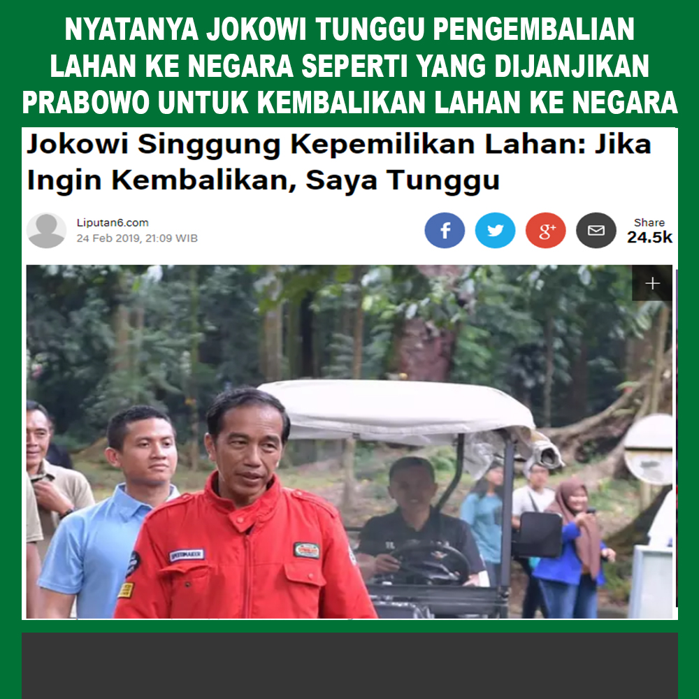 Jokowi Singgung Kepemilikan Lahan : Jika Ingin Dikembalikan, Saya Tunggu