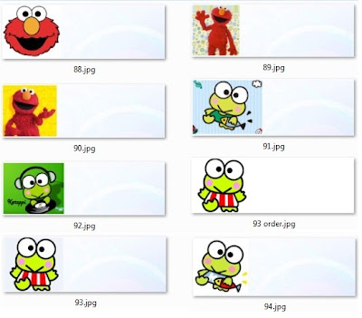 Stiker label nama anak