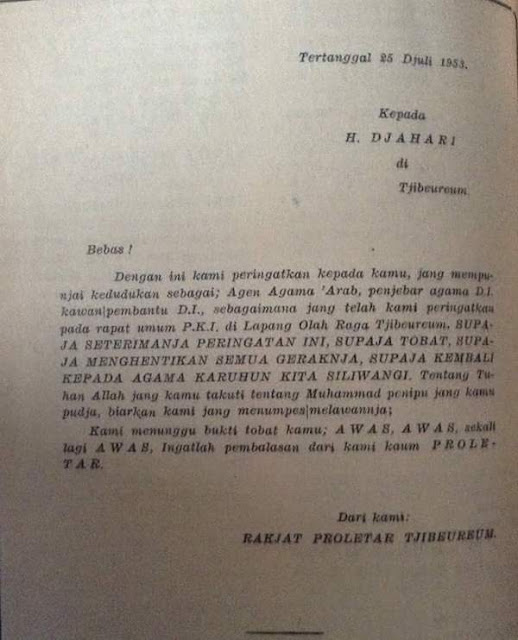 Ini Ancaman PKI di Tahun 1953 Mirip Propaganda Musuh Islam Saat Ini