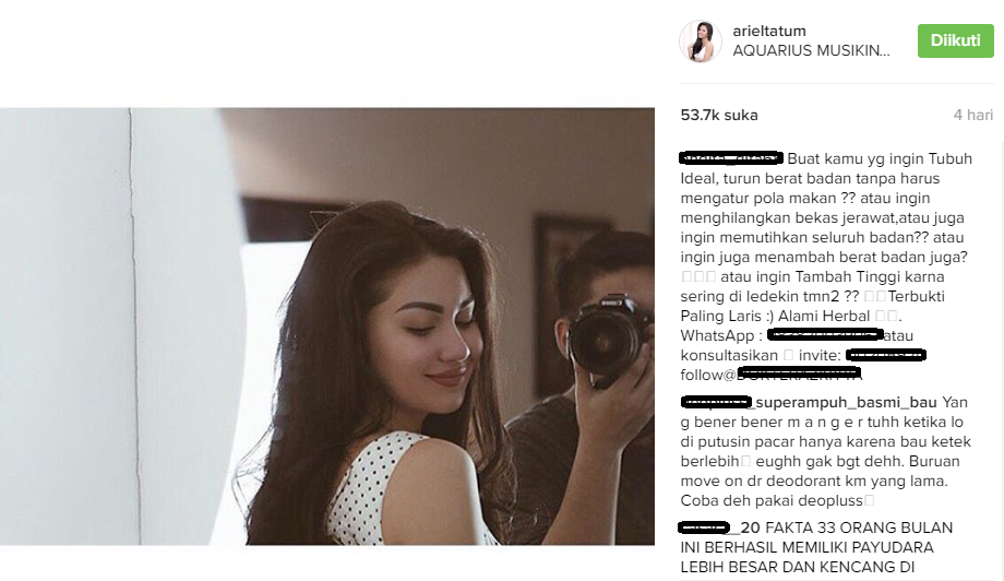 Instagram Cewek-Cewek Cantik Ini Sering Dispam Olshop Nakal