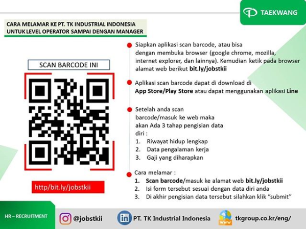 Cara Melamar Ke PT. TK Industrial Indonesia (Taekwang) Subang 2019 | KASKUS