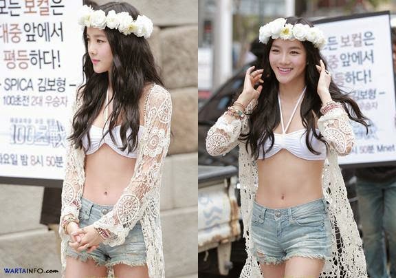 Artis Cantik Korea Nekat Berbikini di Jalan Umum 