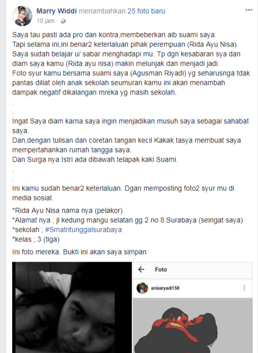 Viral! Siswi SMA Jadi Pelakor, Istrinya Umbar Aib Suaminya