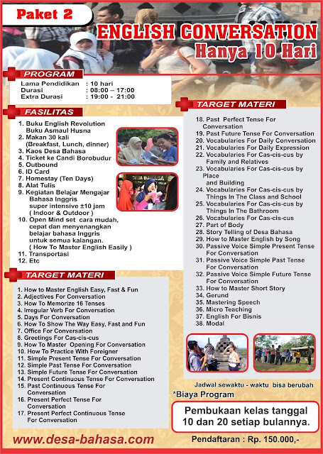Sukses bahasa inggris hanya 10 hari ala desa bahasa