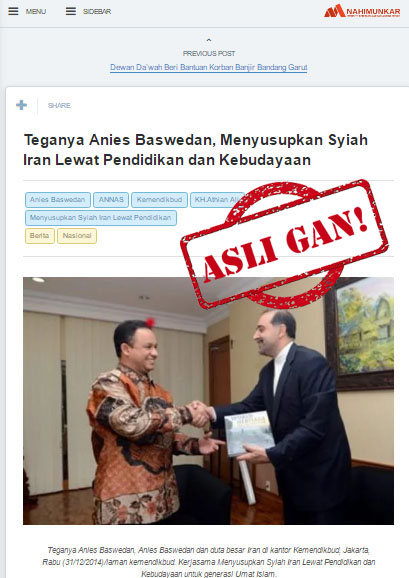 Gan, Kenapa Ya Anies Baswedan di Mana-mana Harus Klarifikasi Kalo Doi Bukan Syiah?