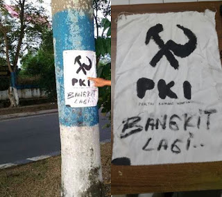 Ada Gambar Palu Arit Terpajang di Pohon Depan Kantor Eks DPRD Bolmong