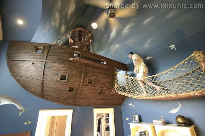 Inspirasi kamar anak: pirate ship bedroom