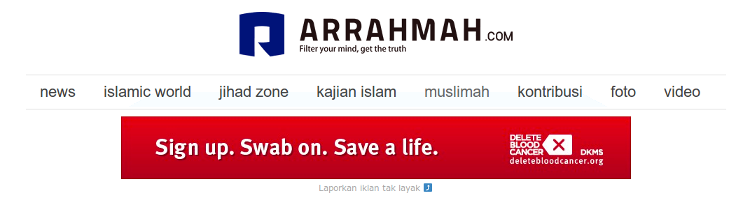 Website Islam Yang Disusupi Unsur Hot/kurang islami Pada Iklannya