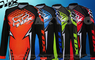 BAJU JERSEY MOTOCROSS MOTIF FOX MERAH RUST SERIES - BAHAN DRYFIT HARGA MULAI 55rb,