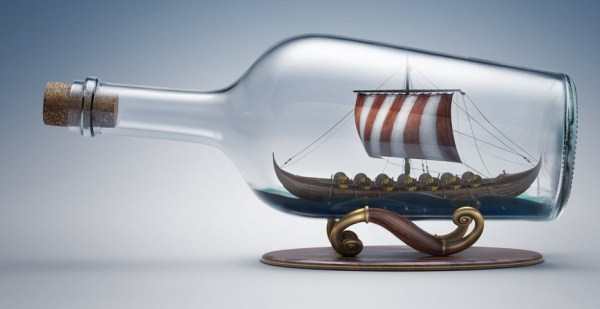 Gini nih gan Cara Masukin Kapal Miniatur ke dalam Botol &#91;+pict&#93; 