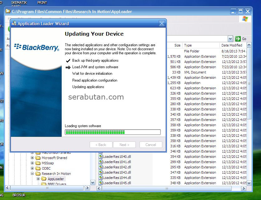 info buat yang mau install ulang OS BB