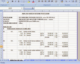 CONTOH RAB DAN LAPORAN BANGUNAN AIR | IRIGASI | WADUK | BENDUNGAN | LUMBUNG AIR