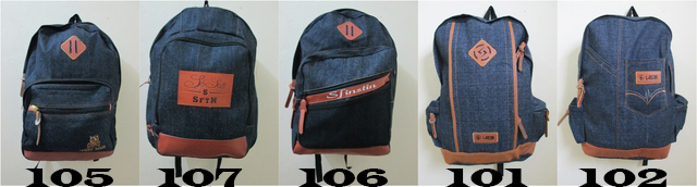 Pusat Ransel/Backpack/Tas/Slempang Lengkap Murah Cowo/Cewe(Denim,Kanvas)