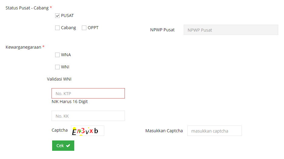 Panduan Tutorial Cara Pendaftaran NPWP Secara Online