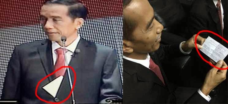 Bukti Jokowi Simpan Dua Kertas Berbeda Pada Acara Debat Capres