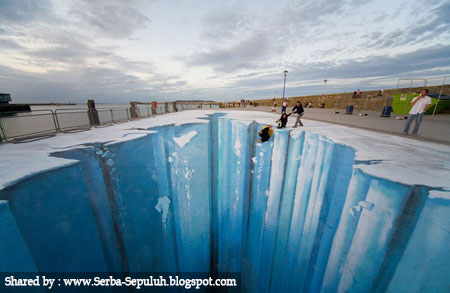 10 Lukisan Illusionary 3D Street Art paling keren