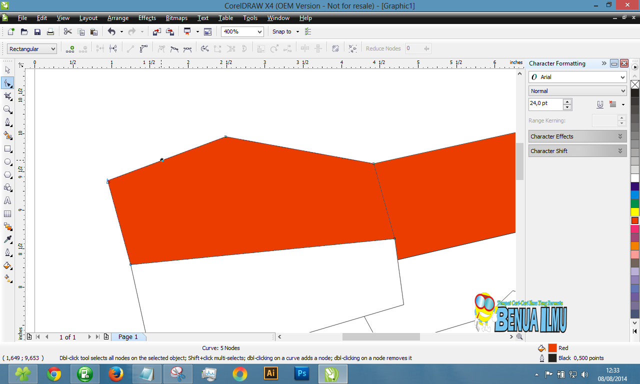 Buat Bendera Berkibar Dengan Corel Draw