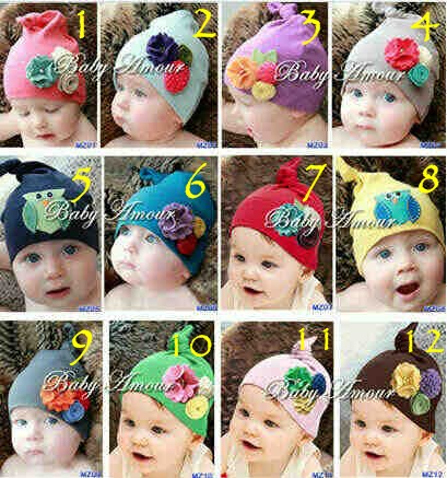 Aneka Topi / Kupluk Bayi, banyak pilihan dan Motif, yuk mampir !!!
