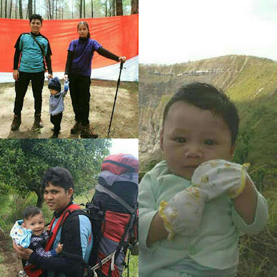 WowwW!!! Umur 3 Bulan sudah nanjak gunung
