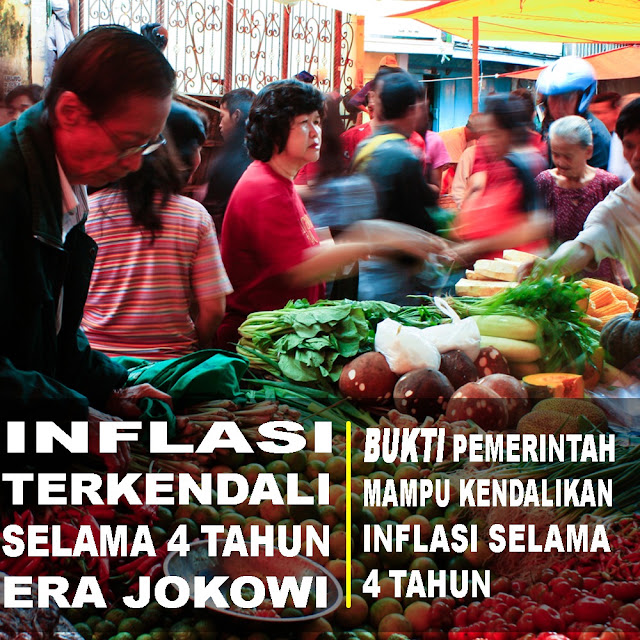 Inflasi Terkendali Selama 4 Tahun di Era Jokowi