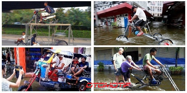 (PICT) Nih dia kendaraan anti banjir di Thailand dijamin NGAKAKAK