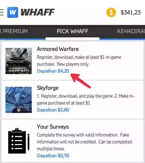 Cara Cepat Mendapatkan Uang Ratusan Dollar Dari Whaff Versi Terbaru !!!! 