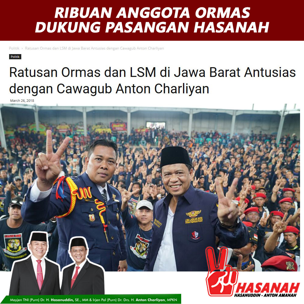 Ribuan Ormas Di Jawa Barat Dukung Hasanah