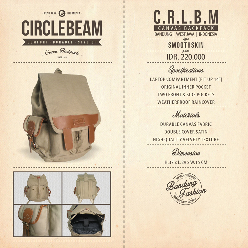 °°°°° CIRCLE BEAM ¦ Canvas Backpack ¦ Comfort, Durable & Stylish °°°°°