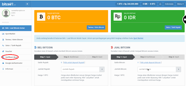Tutorial Mendaftar Indodax