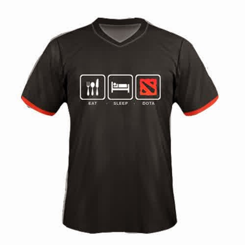Razer V3 Navi White Dota2 Keep Calm Eat Sleep Tshirt