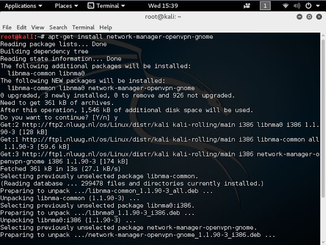 Cara install VPN dan OpenVPN di Kali Linux 