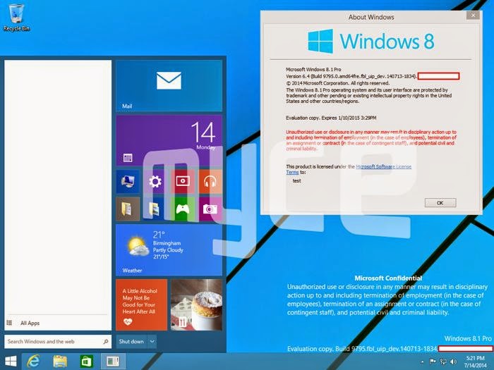 Masuk gan yang pengen liat screenshoot windows 9