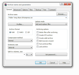 Memberi Password Pada File WinRAR