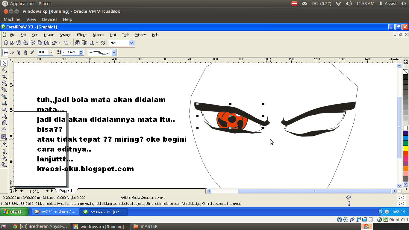 Ane Ajarin Ni,Membuat Uchiha Madara Dengan Corel Draw X3.&#91;TUTORIAL COMPLETE++&#93; :D