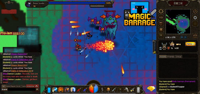 Magic Barrage (f2p ,browser base, bullet shooter mmo)