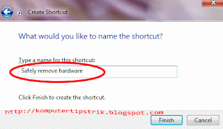 Membuat Shortcut Safely Remove Hardware di Desktop