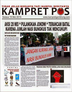 Aksi Turunkan Jokowi JK 20 Mei Gagal, Karena Jumlah Nasi Bungkus Tidak Mencukupi